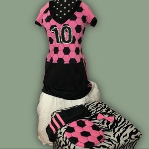 Dreamgirl “World Cup Kicker” pink preppy soccer player